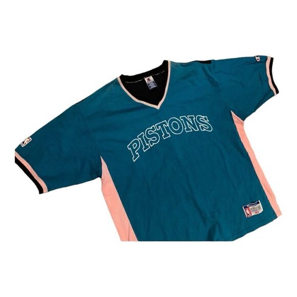 Champion Shooting Shirt Detroit Pistons Size XXL NBA Retro Vintage - Picture 2 of 8